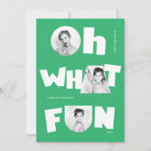 Oh wat leuk speelse uitsparing vormen 3 foto seizo feestdagenkaart (Voorkant)