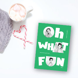 Oh wat leuk speelse uitsparing vormen 3 foto seizo feestdagenkaart