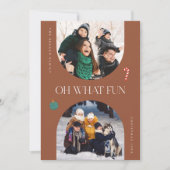 Oh Wat Leuk Terracotta Boog Lijst 3 Foto Feestdagenkaart (Voorkant)