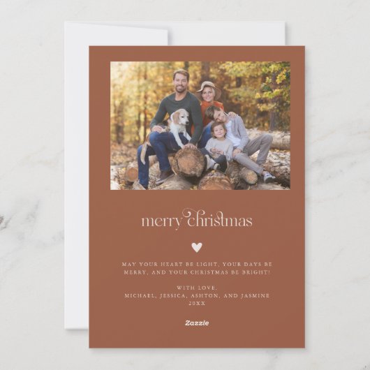 Oh Wat Leuk Terracotta Boog Lijst 3 Foto Feestdagenkaart (Achterkant)