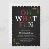 OH WAT LEUK Typografie & Kerstbomen | Feest Kaart (Voorkant)