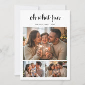 Oh wat leuk typografie script familie kerst foto feestdagenkaart (Voorkant)