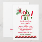 Oh wat leuk! uitnodiging voor een vakantie (Voorkant / Achterkant)