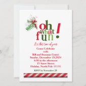 Oh wat leuk! uitnodiging voor een vakantie (Voorkant)