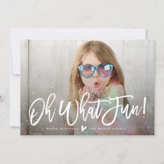Oh wat leuk! Vakantiefotokaart Feestdagenkaart (Voorkant)