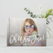 Oh wat leuk! Vakantiefotokaart Feestdagenkaart (Staand voorkant)