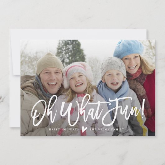 Oh wat leuk! Vakantiefotokaart Feestdagenkaart (Voorkant)