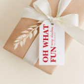 Oh Wat leuk Vrolijk Kerstmis Custom Name Label Cadeaulabel