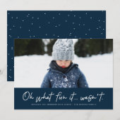 Oh wat leuk was het niet grappig 2021 marine feestdagenkaart (Voorkant / Achterkant)