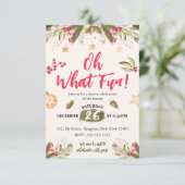 Oh wat leuk! waterverf en natuur kerstfeest kaart (Staand voorkant)