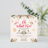 Oh wat leuk! waterverf en natuur kerstfeest kaart (Staand voorkant)