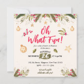 Oh wat leuk! waterverf en natuur kerstfeest kaart (Voorkant)