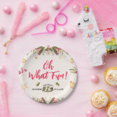 Oh wat leuk! waterverf en natuur kerstfeest papieren bordje (Feest)