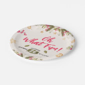 Oh wat leuk! waterverf en natuur kerstfeest papieren bordje (Gekanteld)