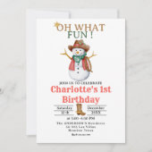 Oh wat leuk Western cowboy kerst 1e verjaardag Kaart (Voorkant)