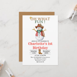 Oh wat leuk Western cowboy kerst 1e verjaardag Kaart