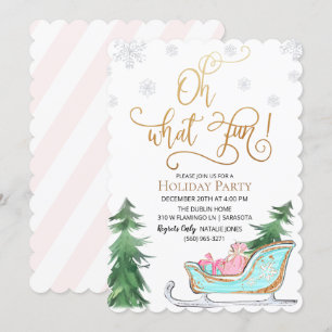 Oh wat leuk Winter Kerstfeest Uitnodiging