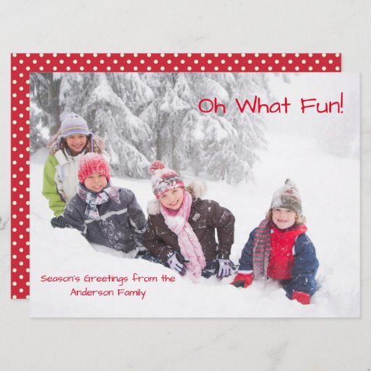 Oh Wat Leuke Foto Rode Stippen - 6x8 Kerst Kaart (Voorkant / Achterkant)