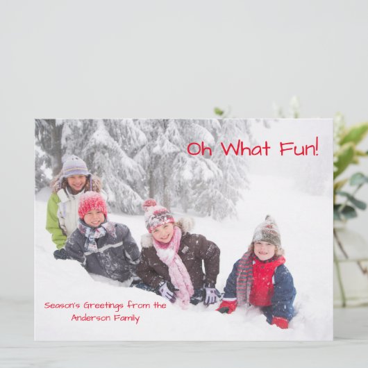 Oh Wat Leuke Foto Rode Stippen - 6x8 Kerst Kaart (Staand voorkant)