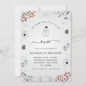 Oh Wat Leuke Sneeuwman Winter 1e Verjaardagsfeest Kaart (Voorkant)