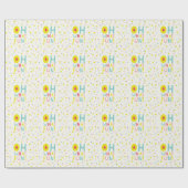 Oh wat vette kerstbomen kleurrijke Confetti Stippe Cadeaupapier (Vlak)