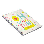 Oh wat vette kerstbomen kleurrijke Confetti Stippe Notitieboek (Rechterzijde)