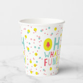 Oh wat vette kerstbomen kleurrijke Confetti Stippe Papieren Bekers (Achterkant)