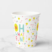 Oh wat vette kerstbomen kleurrijke Confetti Stippe Papieren Bekers (Voorkant)