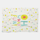 Oh wat vette kerstbomen kleurrijke Confetti Stippe Theedoek (Horizontaal)