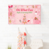 Oh, wat vun Birthday Banner Backdrop, roze (Insitu)