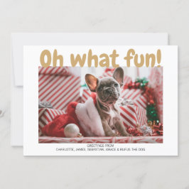 Oh, wat vun Bold Type Geplakt PatroonkerstKaart Feestdagenkaart