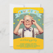 Oh wat vun Confetti kinderen Birthday party uitnod Kaart (Voorkant)