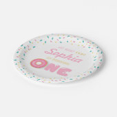 Oh, wat vun Donuts First Birthday Party Papieren Bordje (Gekanteld)