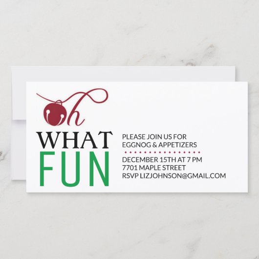OH WAT VUN HOLIDAY PARTY INVITATION SAVE THE DATE (Voorkant)
