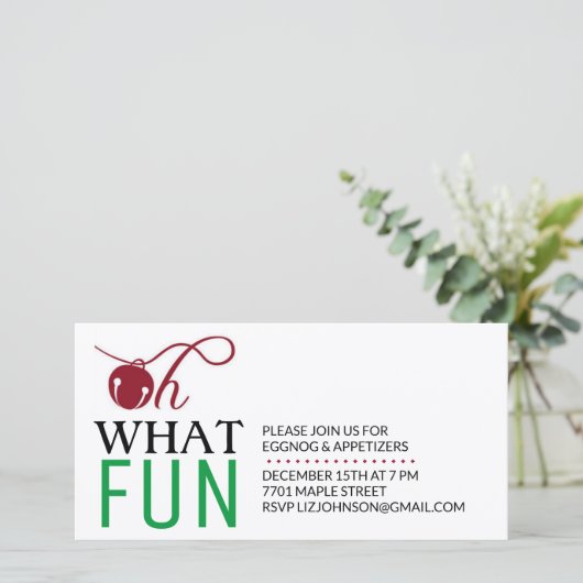 OH WAT VUN HOLIDAY PARTY INVITATION SAVE THE DATE (Staand voorkant)