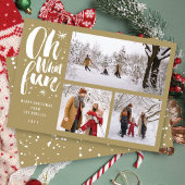 Oh wat vun penseel met mousserende sterren 3 Foto Feestdagenkaart