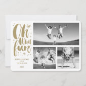 Oh wat vun penseel met mousserende sterren 3 Foto Feestdagenkaart (Voorkant)