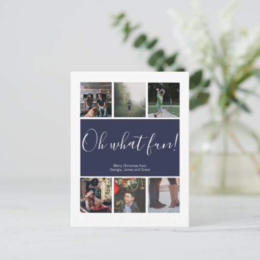 Oh welke feestelijke kerstfeestdag speciaal gepers briefkaart (Staand voorkant)