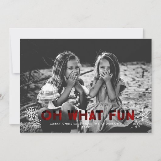 Oh welke Fun Red Buffalo met kerstkaart (Voorkant)