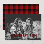 Oh welke Fun Red Buffalo met kerstkaart (Voorkant / Achterkant)