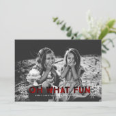 Oh welke Fun Red Buffalo met kerstkaart (Staand voorkant)