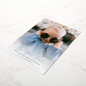 Oh welke Fun Silver Snowflake Verticale Foto Folie Feestdagenkaart (Gedraaid)