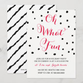 Oh welke uitnodigingen van de Fun Party (Voorkant / Achterkant)