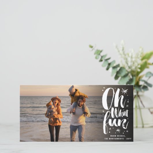 Oh welke vun penseelscript mousserende sterren Fun Feestdagenkaart (Staand voorkant)