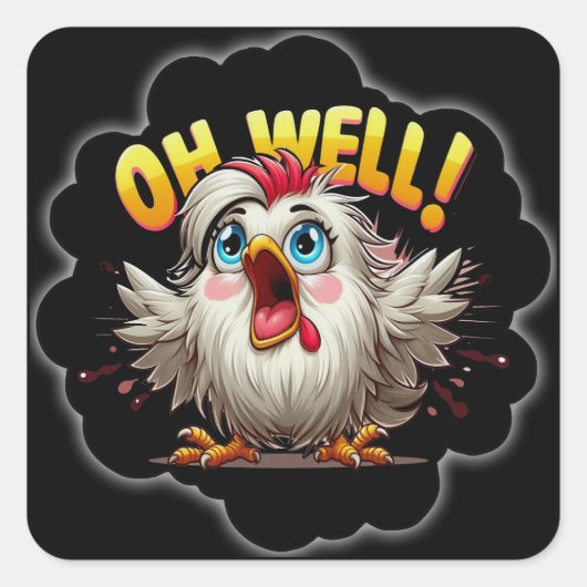 Oh Well Silkie Chicken - Sticker (Voorkant)