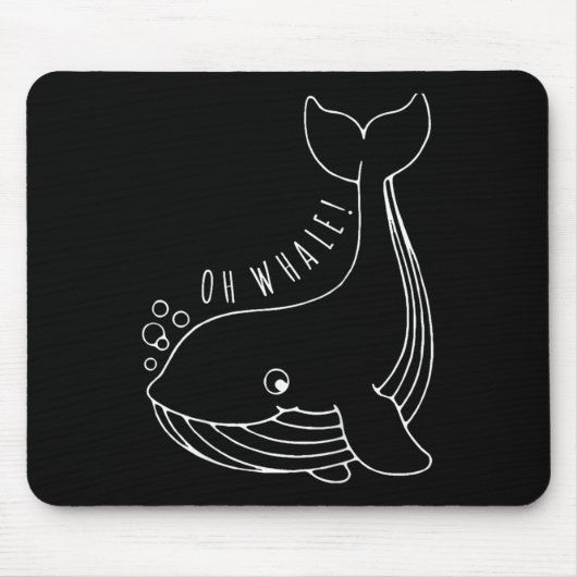Oh Whale Funny Gift Muismat (Voorkant)