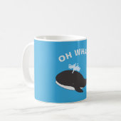 Oh Whale Funny Ocean Zee Animal Fish Pun Koffiemok (Voorkant links)