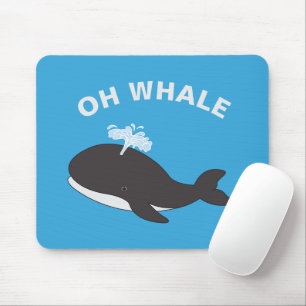Oh Whale Funny Ocean Zee Animal Fish Pun Muismat