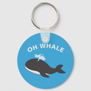 Oh Whale Funny Ocean Zee Animal Fish Pun Sleutelhanger