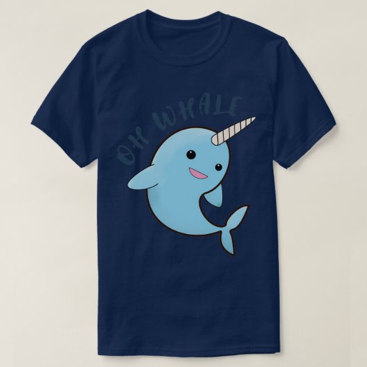 Oh Whale Narwhal Whale T-shirt (Design voorkant)